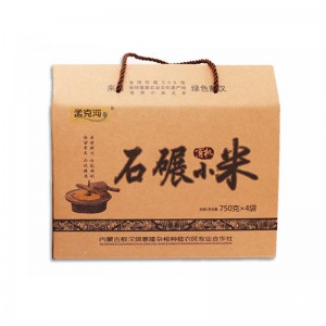 孟克河 有机石碾子小米 3kg（真空块）