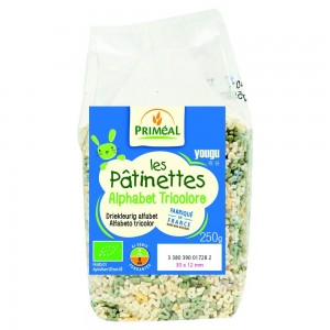 贝米芽 Primeal 字母型3色意大利面(儿童面条)250g